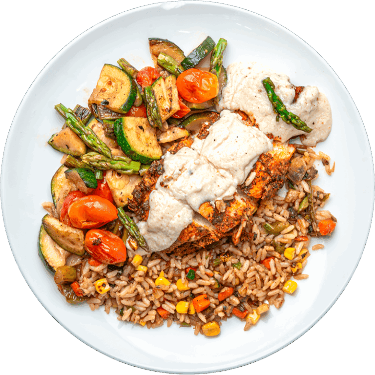 Chicken Cajun Alfredo with Dirty Rice